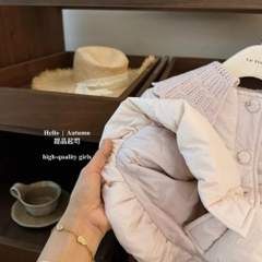 TL - Áo phao phối cổ len bèo (80-130)