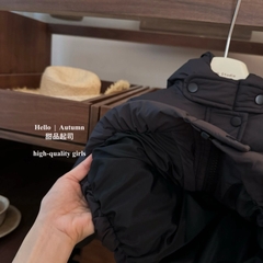 TL - Áo phao đen mũ tai Gấu(80-130)