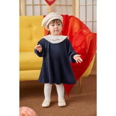 OBEBI - Váy nhung kèm cổ tháo rời(73-120)