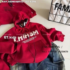 LB - Áo Hoodie nỉ đỏ CHIHSM lót nỉ nhung(110-150)