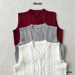OBEBI - Áo gile len vặn thừng(73-120)