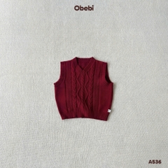 OBEBI - Áo gile len vặn thừng(73-120)