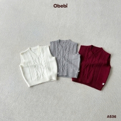 OBEBI - Áo gile len vặn thừng(73-120)