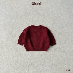 OBEBI - Áo len cổ tròn trơn (73-120)
