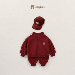 EMBES - Bộ nỉ lông cao cổ(9M-4Y)