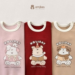 EMBES - Body dài tay kèm mũ Embes Holiday(0-9M)