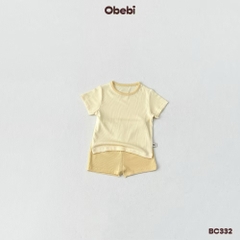 OBEBI - Bộ cộc phối màu vải gân sợi tre(66-120)