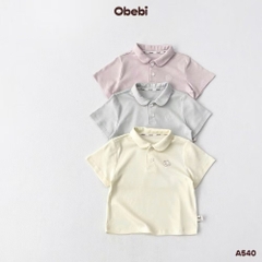 OBEBI - Áo POLo cộc tay thêu gấu OBEBI(73-120)