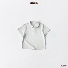 OBEBI - Áo POLo cộc tay thêu gấu OBEBI(73-120)