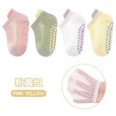 KK - SET 4 ĐÔI TẤT LƯỚI CỔ NGẮN CHỐNG TRƯỢT