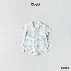 OBEBI - Bộ cộc mặc nhà Pijama hoạ tiết(73-120)