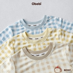 OBEBI - Bộ cộc kẻ caro vải modal OBEBI (66-120)