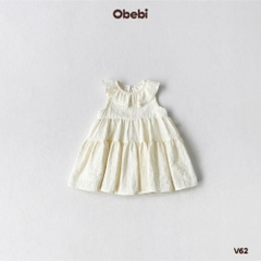 OBEBI - Váy ba lỗ cổ bèo hoa nhí(73-120)