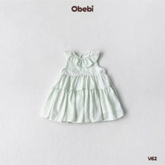 OBEBI - Váy ba lỗ cổ bèo hoa nhí(73-120)