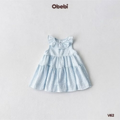 OBEBI - Váy ba lỗ cổ bèo hoa nhí(73-120)