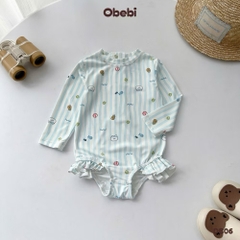 OBEBI - Đồ bơi bé gái chống nắng OBEBI(73-120)