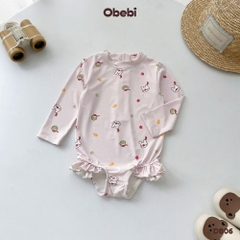 OBEBI - Đồ bơi bé gái chống nắng OBEBI(73-120)