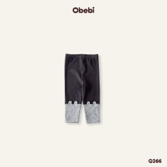 OBEBI - Quần legging tai gấu phối màu OBEBI(66-110)