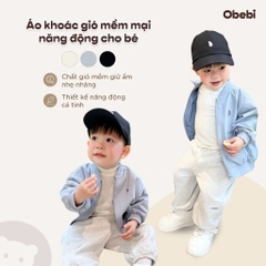 OBEBI - Áo khoác gió thêu thỏ OBEBI(73-120)