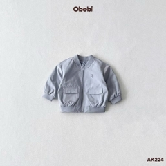 OBEBI - Áo khoác gió thêu thỏ OBEBI(73-120)