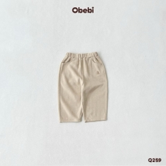 OBEBI - Quần nỉ phom baggy thêu Gấu BEBi(73-120)
