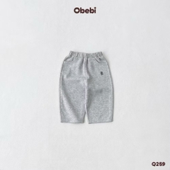 OBEBI - Quần nỉ phom baggy thêu Gấu BEBi(73-120)