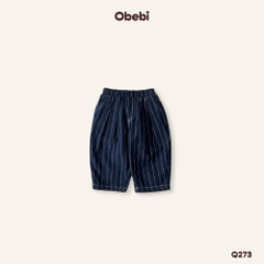 OBEBI - Quần Jean kẻ phom Balloon OBEBI(73-120)