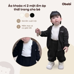 OBEBI - Áo khoác nỉ thêu hình dễ thương OBEBI(73-120)