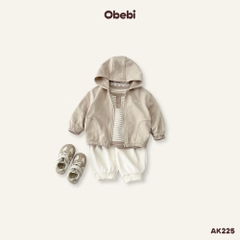 OBEBI - Áo khoác nỉ thêu hình dễ thương OBEBI(73-120)