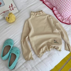 BK - Áo giữ nhiệt cổ bèo thêu hoa(90-160)