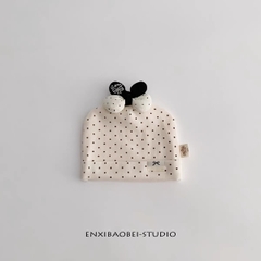 BK - Mũ cotton nơ (0-12M)