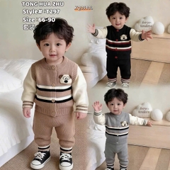 LB - Set len nhí phối kẻ đính Cún  (66-90)