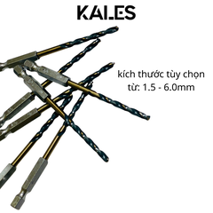 Lục Giác Mũi Khoan Sắt Inox Kim Loại Kích Thước Tùy Chọn Từ 1.5mm - 12.0mm | KALES