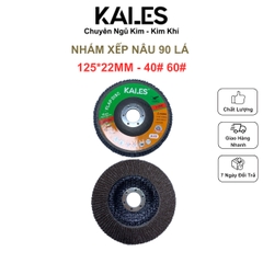 Nhám Xếp Lưới Nâu 125mm 90 Lá - Đánh Chà Kim Loại Inox | KALES