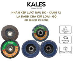 Nhám Xếp Xanh - Nâu Đỏ 72 lá - 100*16mm | #40 #60 #80 #100 #120 | KALES