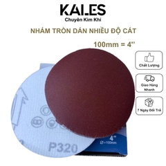 Nhám Vải Tròn Dán Lông Gai Nhiều Độ Cát 100mm | KALES