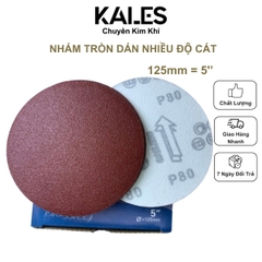 Nhám Vải Tròn Dán Lông Gai Nhiều Độ Cát 125mm | KALES