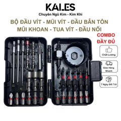 Bộ Đầy Đủ Đầu Vít Mũi Vít Đầu Bắn Tôn Đầu Nối Tua Vít | KALES