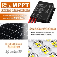 Đèn Đường Năng Lượng Mặt Trời ZALAA 180W IP65 - Mã ZL-QBD-Smart04-WZH Siêu Sáng, Chịu Nhiệt Cao