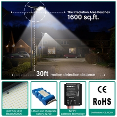 Đèn Đường Năng Lượng Mặt Trời ZALAA ZL-GMX-DDZ Cảm Biến Thông Minh IP65