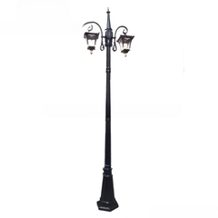 Cột Đèn Sân Vườn 2 Tay Đèn Mai Chiếu Thủy Cổ Điển cho Trụ cao từ 2m-5m ZALAA