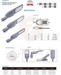 Đèn Đường LED OEM Philips Meanwell 100W, 120W, 150W, 200W Mã sản phẩm GG-STL014 ZALAA
