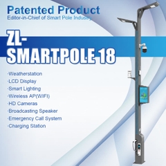 Cột Đèn Đường Thông Minh ZALAA ZL-SMARTPOLE18 Tích Hợp Đa Năng | Giải Pháp Chiếu Sáng Đô Thị