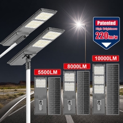 Đèn Đường Năng Lượng Mặt Trời Nguyên Khối ZALAA ZL-CH-CL 220lm/W Thông Minh