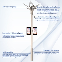 Cột Đèn Đường Thông Minh ZALAA Jsc ZL-POLE04 - Giải Pháp Smart City Đa Nhiệm Lõi Kép