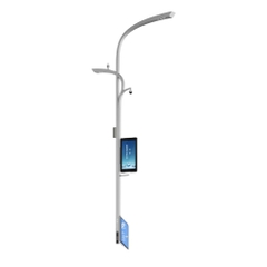 Cột Đèn Đường Thông Minh ZALAA ZL-BOSUN Tích Hợp Camera 4G 5G, Màn Hình LED & Trạm Sạc Đa Năng
