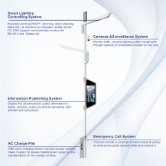 Cột Đèn Đường Thông Minh ZALAA ZL-POLE07: Nền Tảng Trạm Sạc & An Ninh Smart City