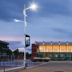 Cột Đèn Đường Thông Minh ZALAA ZL-POLE07: Nền Tảng Trạm Sạc & An Ninh Smart City