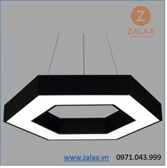 Đèn Thả Trần Văn Phòng hình lục giác rỗng giữa ánh sáng viền, chiều dài cạnh 600mm, 98W