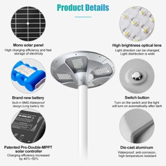 Đèn Sân Vườn Năng Lượng Mặt Trời Thông Minh ZALAA ZL-BTY30 Cao Cấp